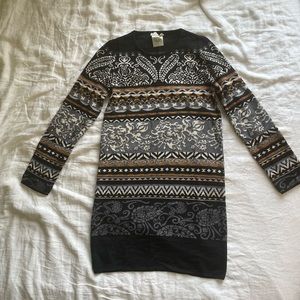 Fuzzi Fair Isle Sweater Dress